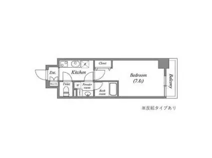 CAVANA九条烏丸(1K/1階)の間取り写真