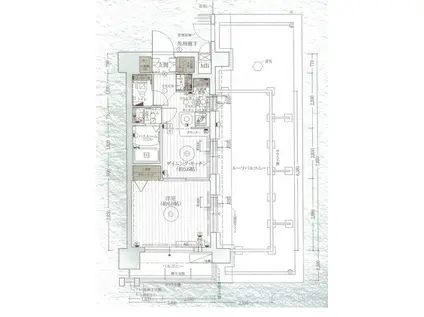 エステムコート京都西大路(1DK/7階)の間取り写真