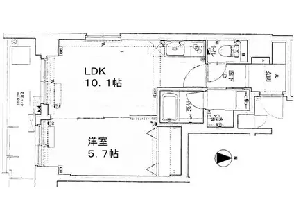 阪急電鉄京都線 大宮駅(京都) 徒歩5分 9階建 築4年(1LDK/3階)の間取り写真