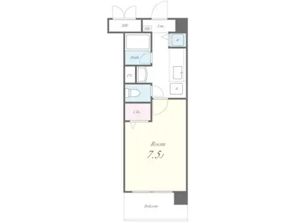 セントヴィラ(1K/1階)の間取り写真