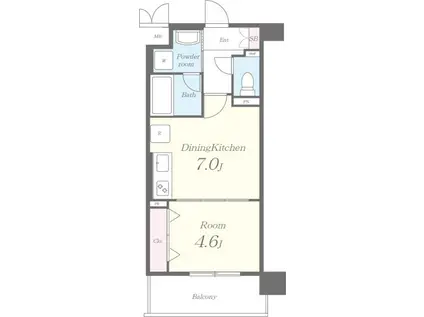 サン・レスポワール十条(1DK/5階)の間取り写真