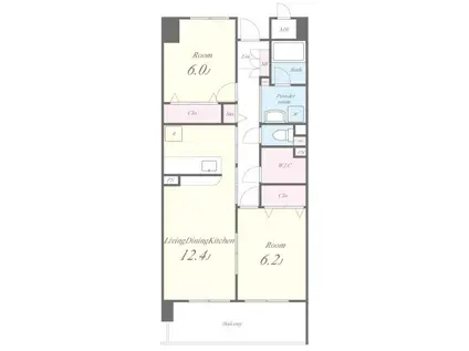 パンスケープ(2LDK/5階)の間取り写真