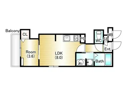シエーナ御前五条(1LDK/3階)の間取り写真