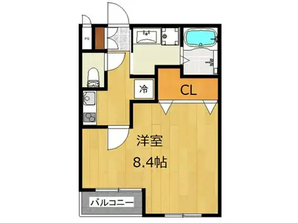 SAKURAレジデンス(1K/2階)の間取り写真