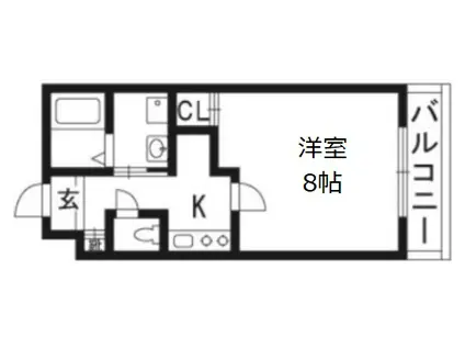 ブランドールO&A(1K/2階)の間取り写真