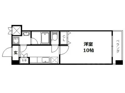 プラネシア星の子山科三条(1K/8階)の間取り写真