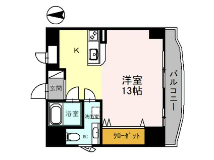 シャルト椥辻(ワンルーム/4階)の間取り写真