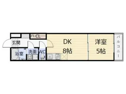 S SUMIZOME(1DK/3階)の間取り写真