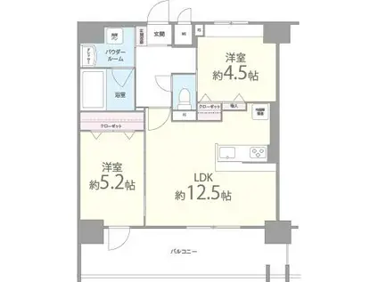レガシー銀河(2LDK/7階)の間取り写真