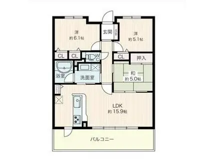 パデシオン京都七条(3LDK/4階)の間取り写真