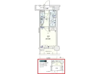 レジデンス京都ミッドシティ(1K/1階)の間取り写真