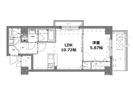 コンフォーレ栗栖野(1LDK/2階)の間取り写真