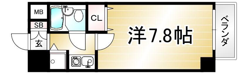 アクシルコート堀川今出川(1K/7階)の間取り写真