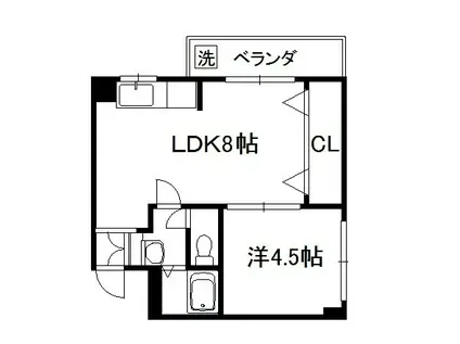 フォーシーズン京田辺(1LDK/3階)の間取り写真