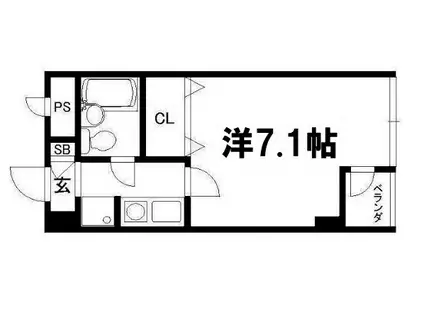 FIDUCIA(1K/2階)の間取り写真