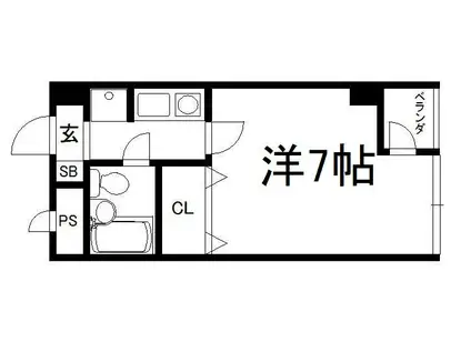 FIDUCIA(1K/2階)の間取り写真