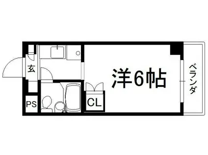 ロイヤルレジデンス(ワンルーム/3階)の間取り写真