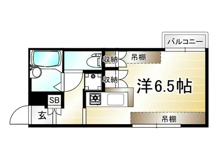 エレガンス御所北(ワンルーム/1階)の間取り写真