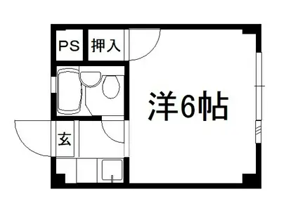 プチ パレ(ワンルーム/2階)の間取り写真