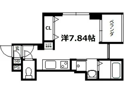 MILLE LIBRORUM(ワンルーム/3階)の間取り写真