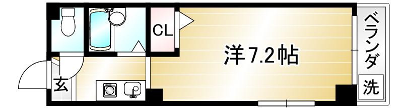 SONIX(1K/3階)の間取り写真