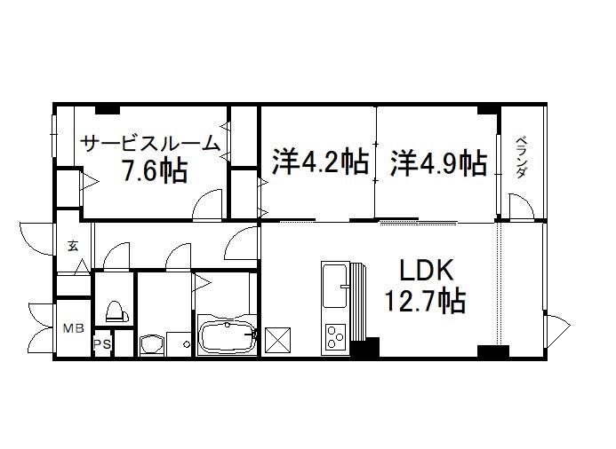 IRORIE(2SLDK/2階)の間取り写真