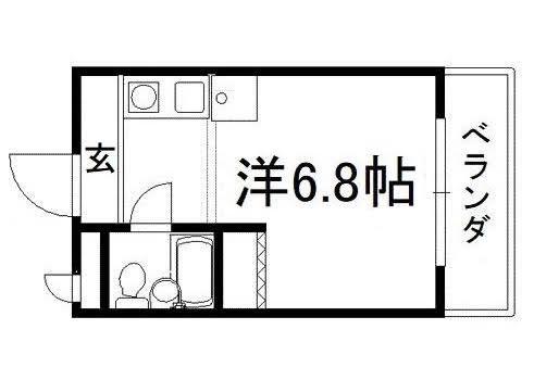 メゾン市川弐番館(ワンルーム/1階)の間取り写真