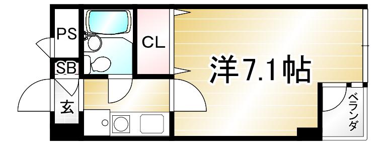 FIDUCIA(1K/3階)の間取り写真