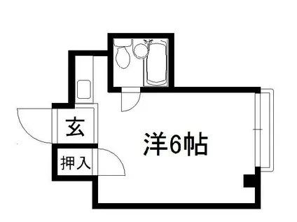 生駒ハイツ(ワンルーム/2階)の間取り写真