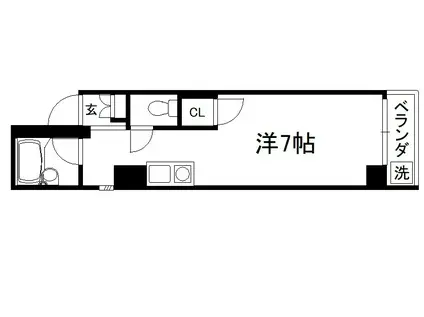 モナクヴィラウエバ(ワンルーム/2階)の間取り写真