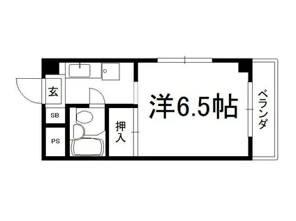 ぱんぷきん(ワンルーム/3階)の間取り写真