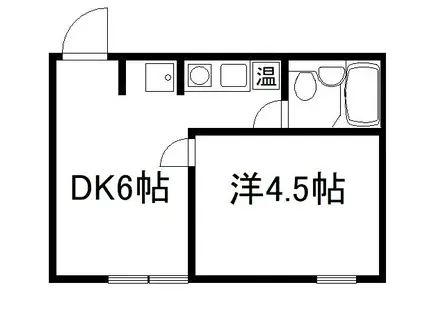 小林ハイツ(1DK/1階)の間取り写真