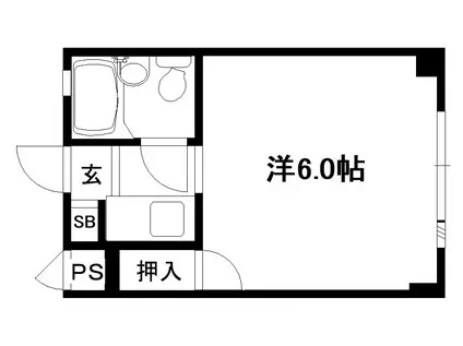 プチ パレ(ワンルーム/2階)の間取り写真
