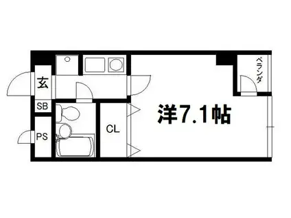 FIDUCIA(1K/3階)の間取り写真