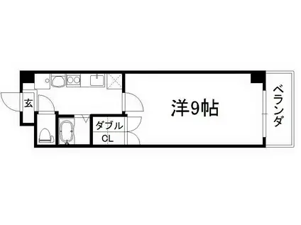 アートプラザ京田辺(1K/3階)の間取り写真