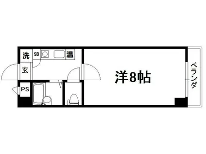 エクセラン興戸(1K/3階)の間取り写真