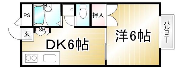 GANESHA994(1DK/3階)の間取り写真