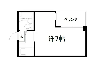 プティメゾン西陣(ワンルーム/1階)の間取り写真