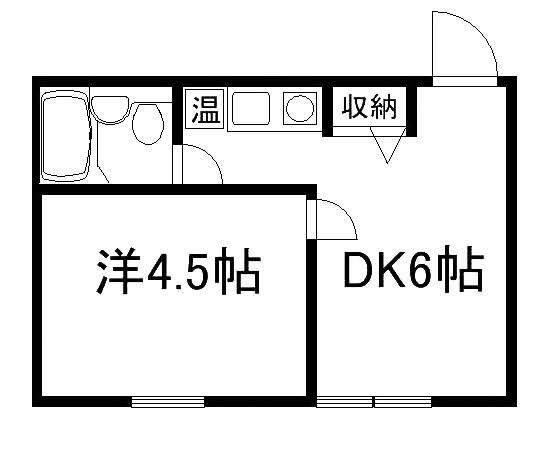 小林ハイツ(1DK/1階)の間取り写真
