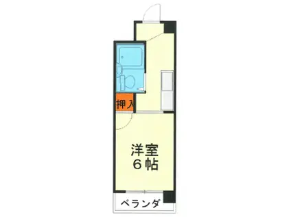 コルザ河村(1K/5階)の間取り写真