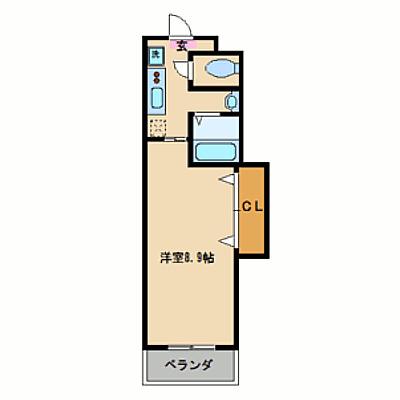 CASA DE ISSA(1K/4階)の間取り写真