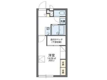 レオパレス セジュール(1K/1階)の間取り写真