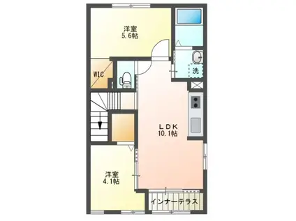 CAMERA幡枝(2LDK/2階)の間取り写真
