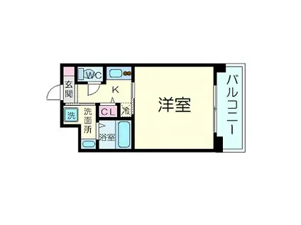 ベラジオ京都駅東(1K/1階)の間取り写真