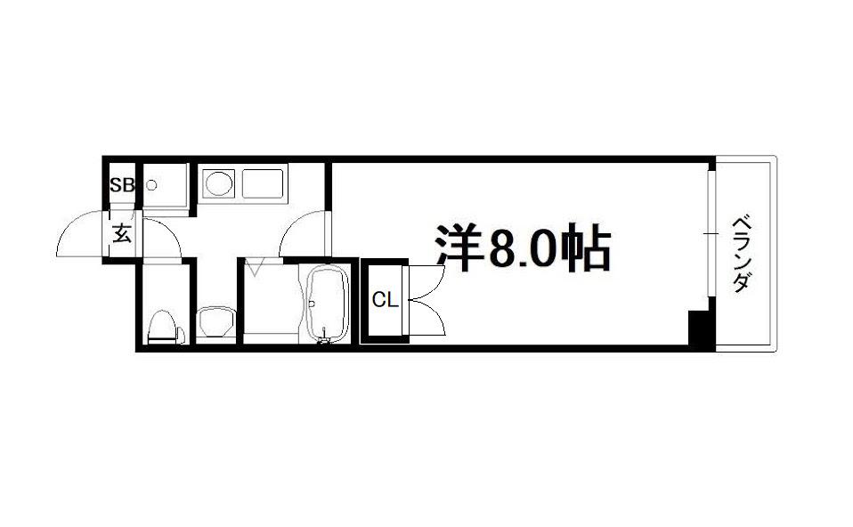 今出川アイビーハウス(1K/2階)の間取り写真