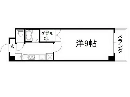 アートプラザ京田辺(1K/3階)の間取り写真
