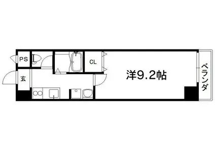 アートプラザ京田辺3(1K/4階)の間取り写真