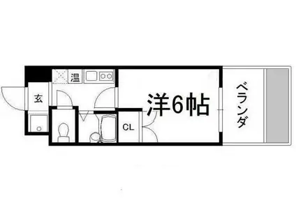 ユニバーシティー丸光Ⅱ(1K/9階)の間取り写真