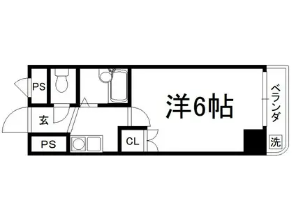 レ・タン・ドゥ・ラ・メールCK 5(1K/2階)の間取り写真