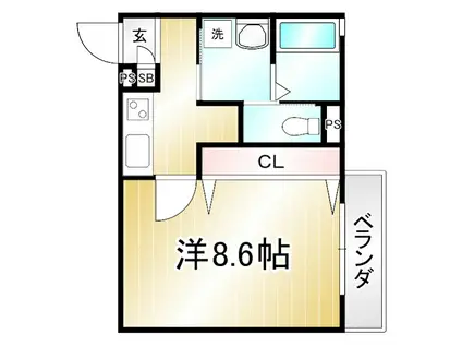 COCO MAISON(1K/1階)の間取り写真